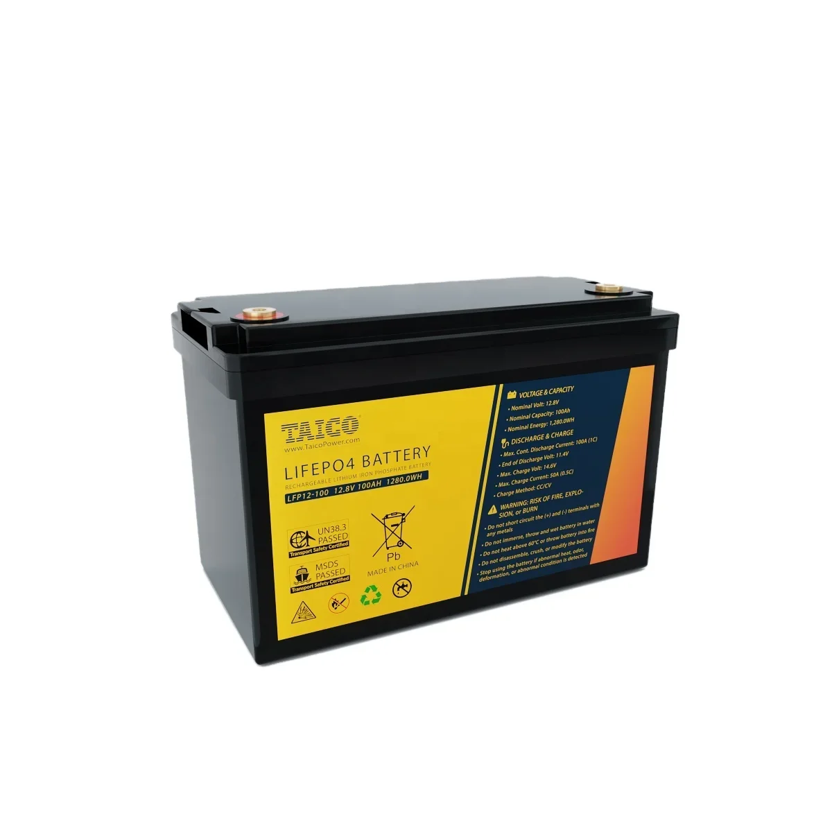 

MSDS Certificated 12V RV Lithium Battery 12V 100Ah Lifepo4 Battery Pack