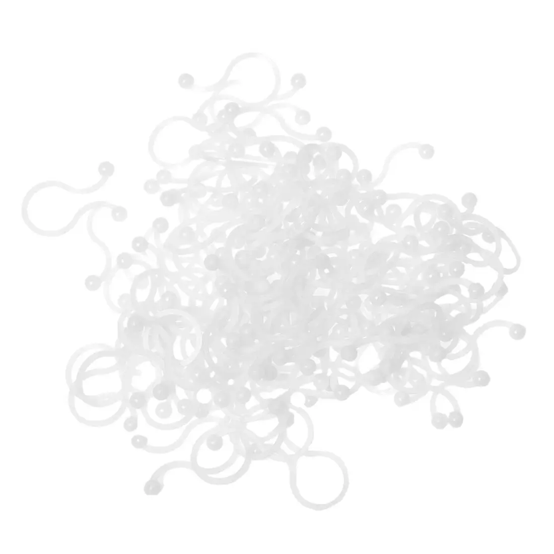 ETRT White Nylon Round Tips Twist Lock Cable Tie 100 Pcs