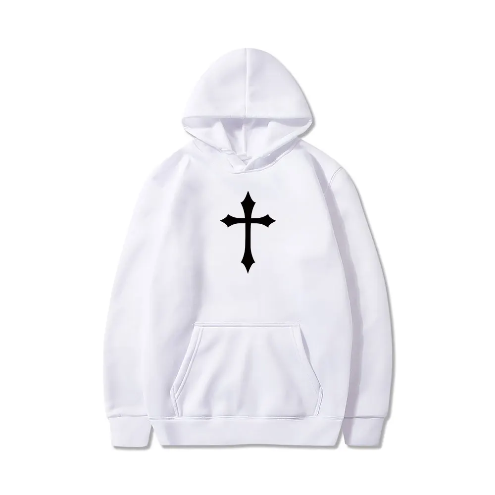 

Мужская модная осенне-зимняя толстовка с капюшоном и принтом Faith Cross с длинными рукавами, пуловер, дизайн, повседневная спортивная одежда, уличная одежда