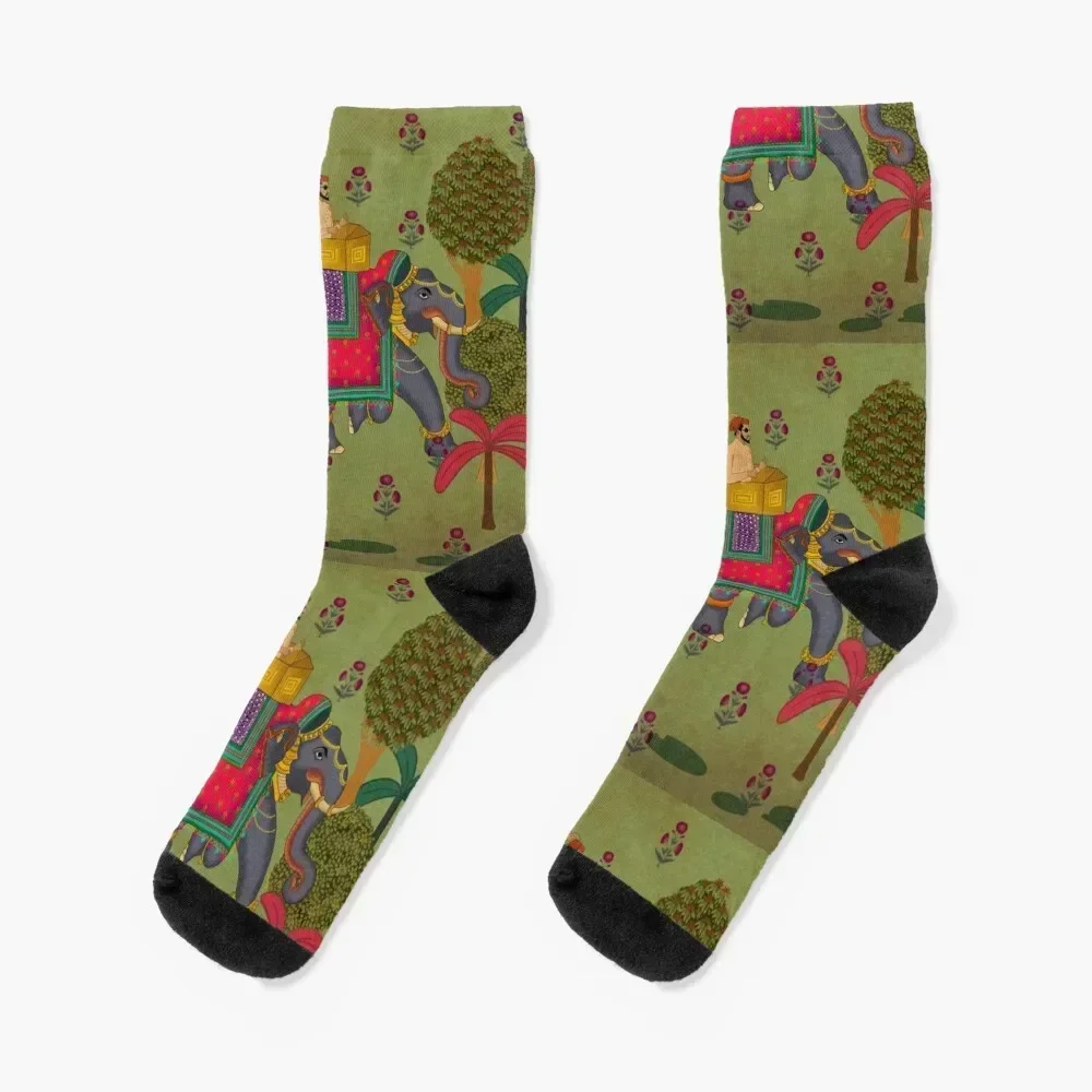 

Vintage Meenakari Art - From Rajasthan 2 Socks floor cycling warm winter floral Socks Girl Men's