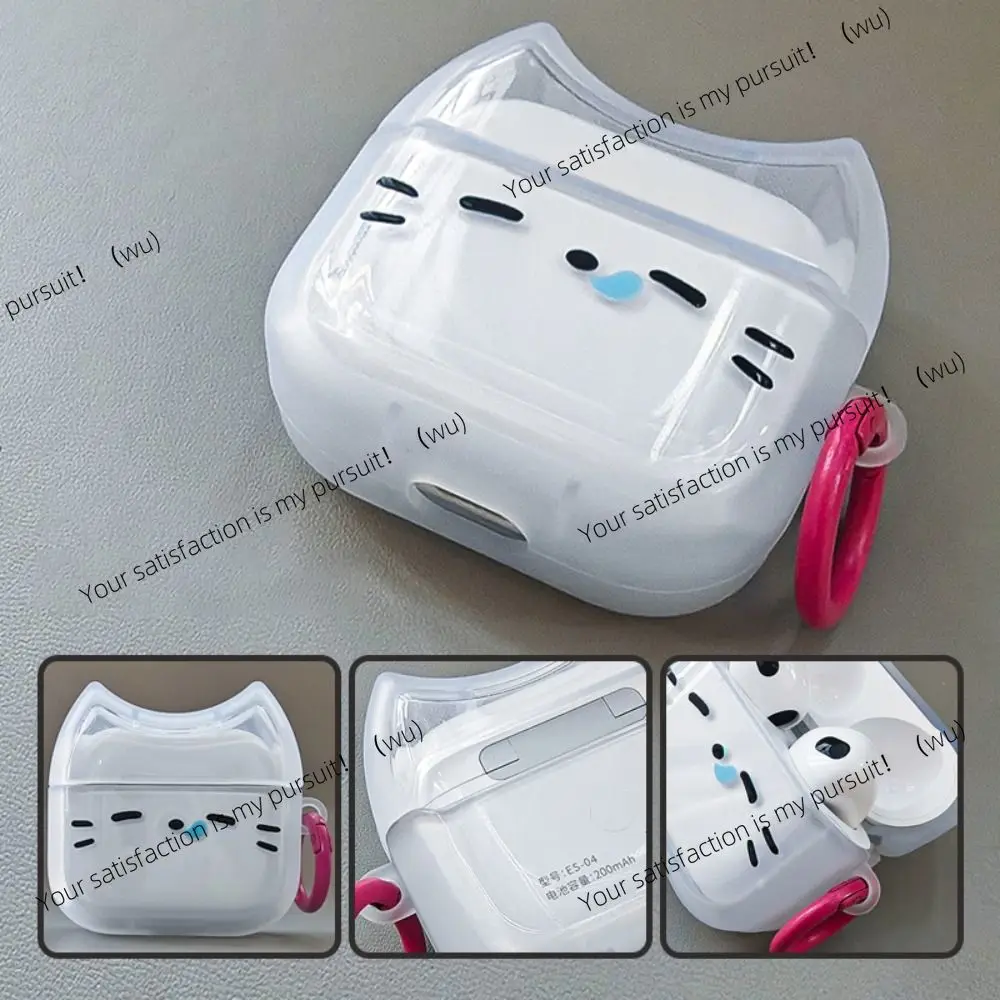 

Чехол для наушников с защитой от падения и спящего кота, пылезащитный противоударный защитный чехол для наушников с брелоком для Airpods 4 3 2 1/ Pro/Pro2