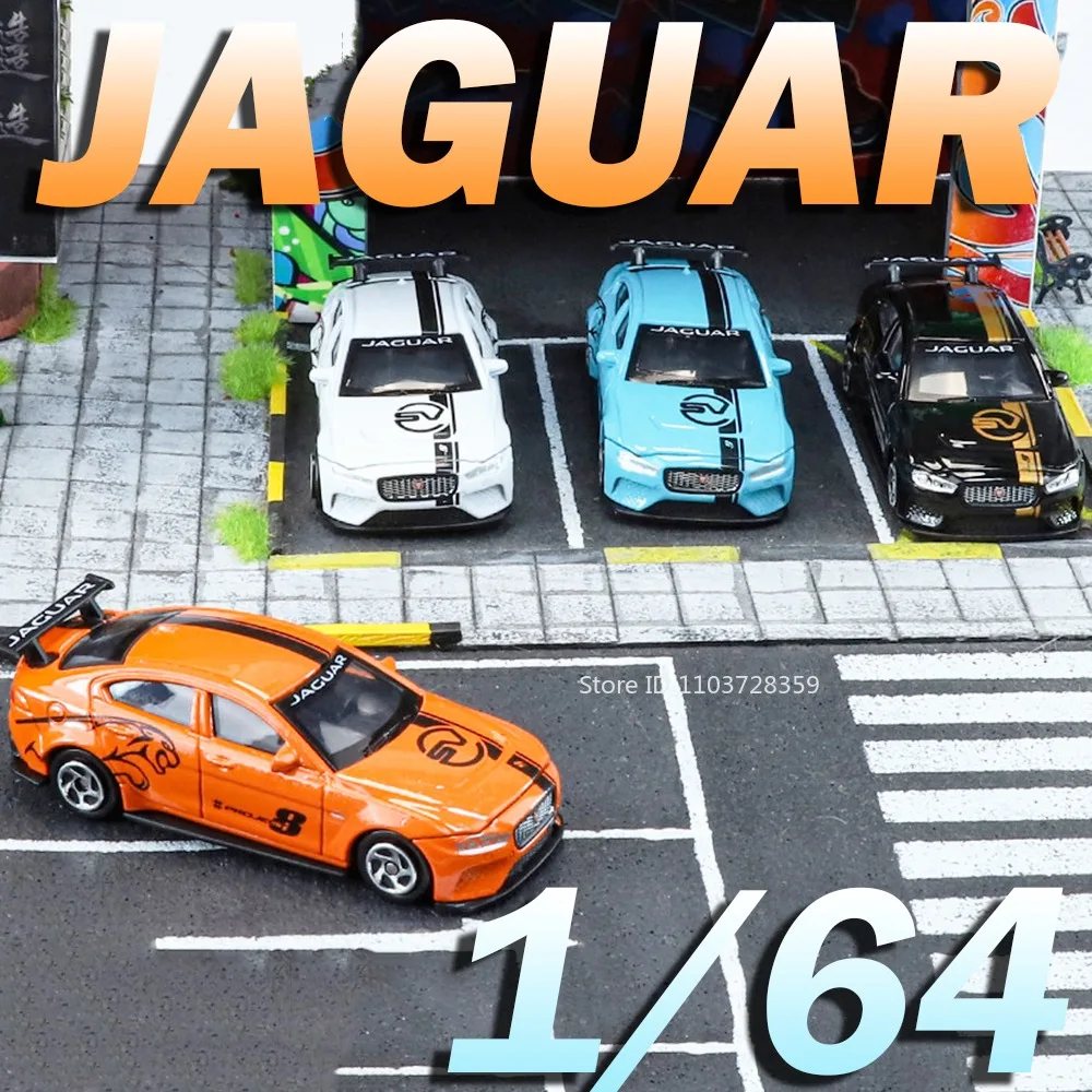 

1:64 Jaguar XE SV Project 8 Miniature Supercar Toy Models Metal Diecast Shock Absorption Rubber Tires Sports Car for Boys Gifts