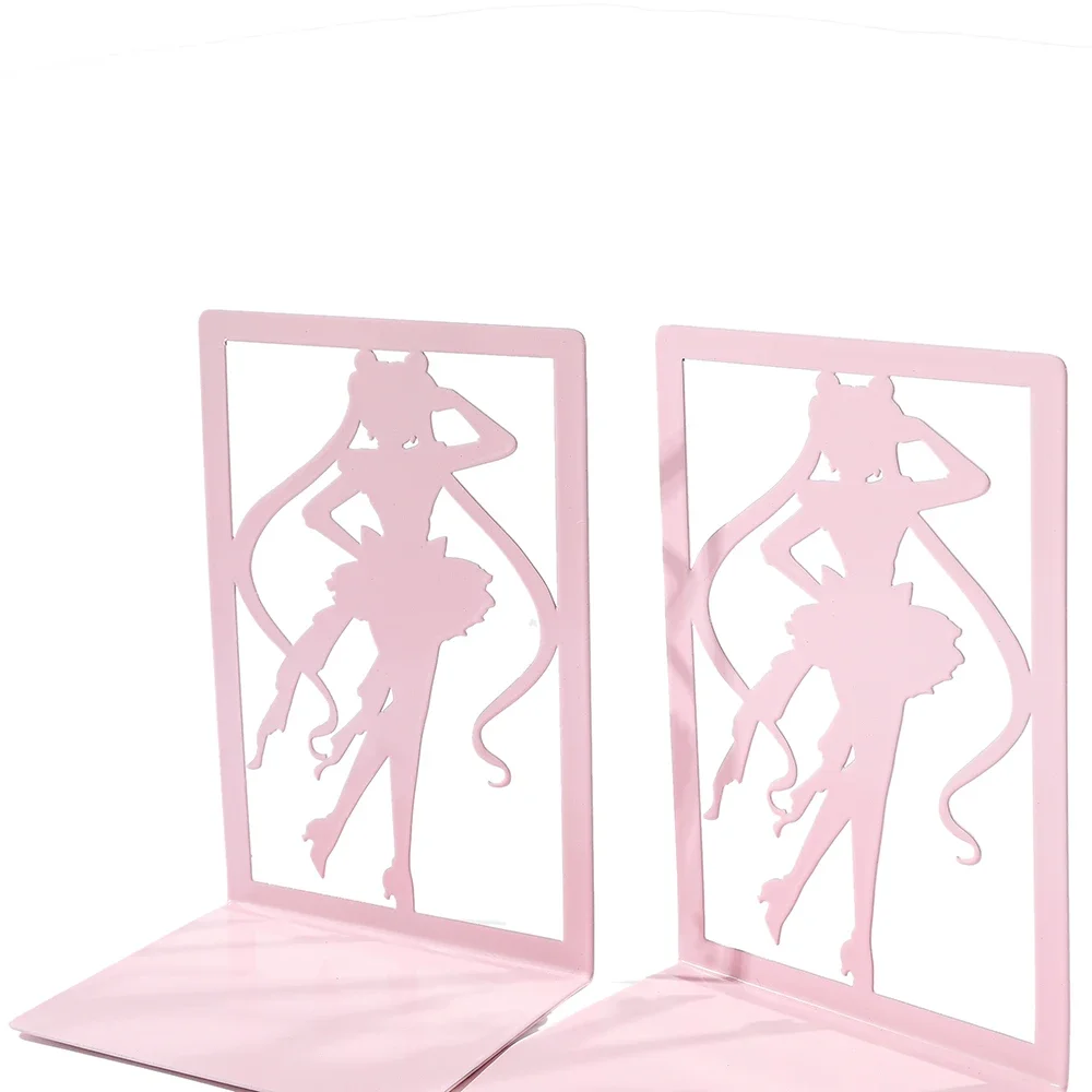 2Pc Hollow-Out Artistic Pink Cartoon Girl Figurines, Exquisite Desk Bookshelf Decorations, Desk Decor, Bookshelf.