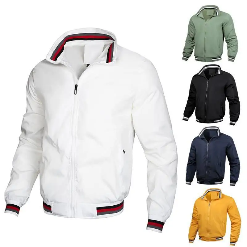 

New American Men's Fashion Trend Casual Jacket Men's Autumn And Winter Sports Solid Color Jacket Men's Clothing