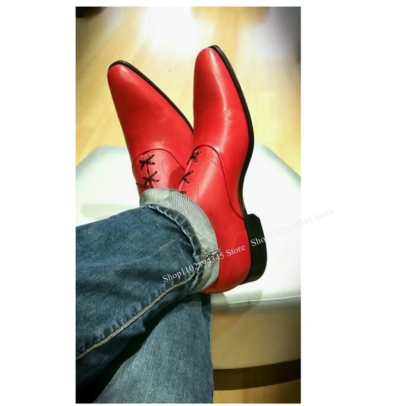 Красные мужские туфли на шнуровке, мужские модельные туфли, туфли-лодочки высокого качества, модные туфли для вечеринок, большой размер 48, Zapatillas Mujer