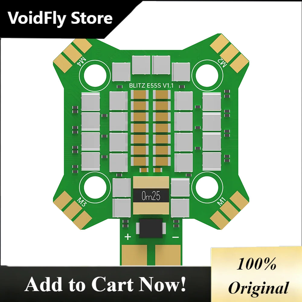 VoidFly iFlight BLITZ Mini E55S 4-IN-1 ESC 2-6S with 20*20mm Mounting Hole for FPV
