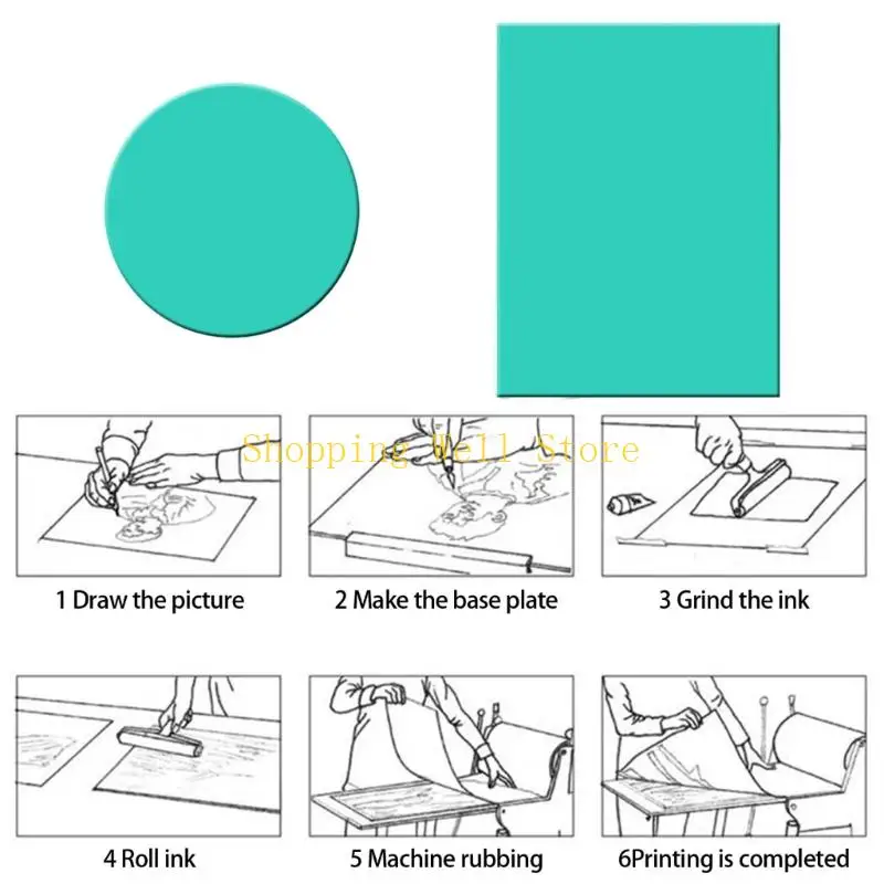 KX4B Soft Engraving Plate PVC Designs for Printmaking Projects Effortlessly Cleaning