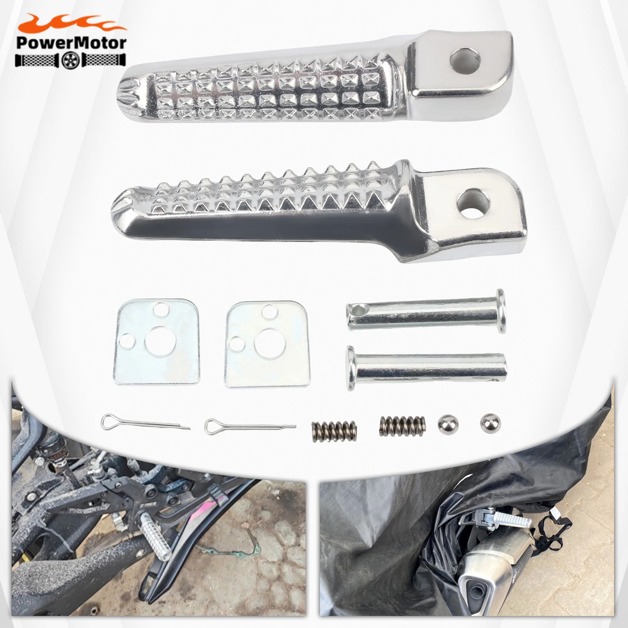 

Universal Motorcycle Aluminum Alloy Footpegs for Honda Yamaha BMW Cafe Racer Rests Pedals Enduro Dirt Bike Modified Accessories
