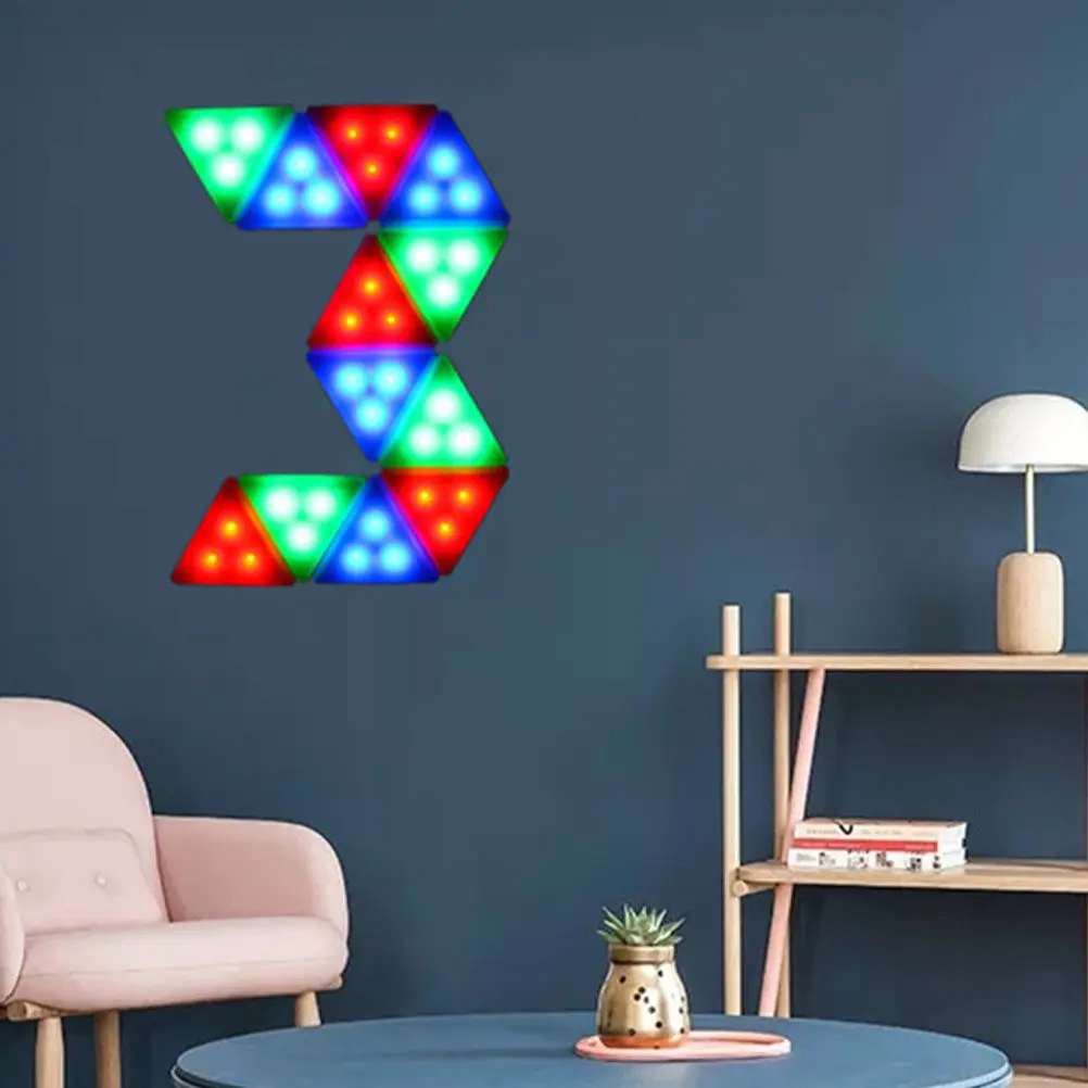 

Набор из 1 сенсорного ночника и 1 декоративного настенного светильника-соты с эффектом дыхания, на магнитном креплении