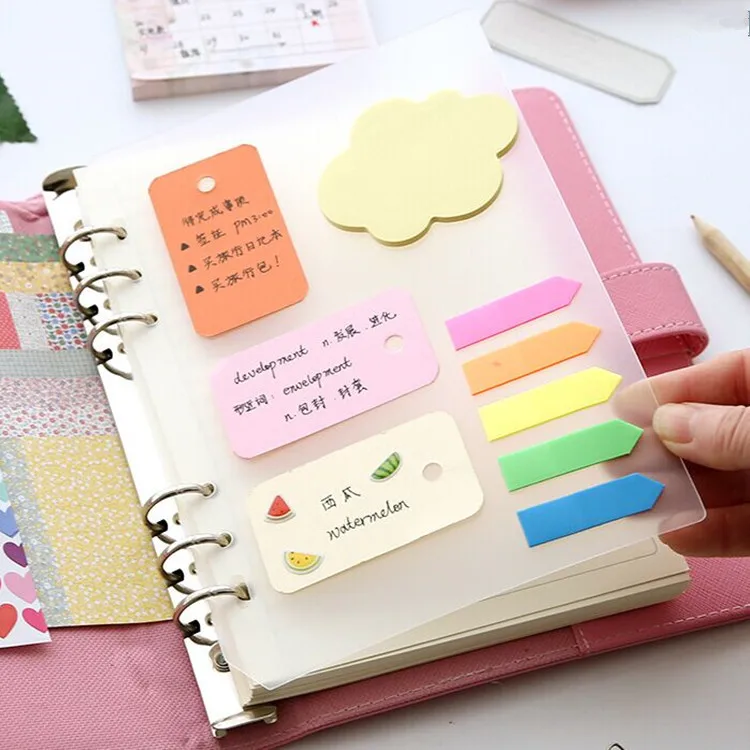 A5 A6 A7 B5 A4 Loose-leaf Divider And Baffle PP Transparent Matte Loose-leaf Universal Notebook Divider Accessories