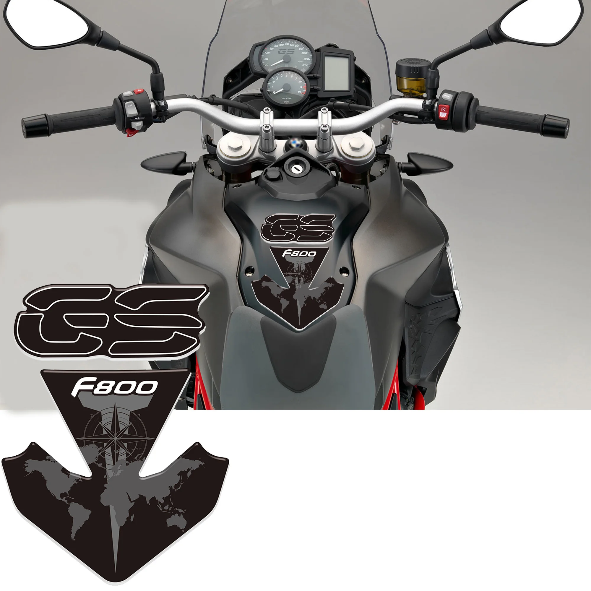 Tank Pad F800GS F800 F 800 GS GSA ADV ADVENTURE Stickers Tank Gel 3D protections Compatible with BMW f800 GS 2013-2019 6