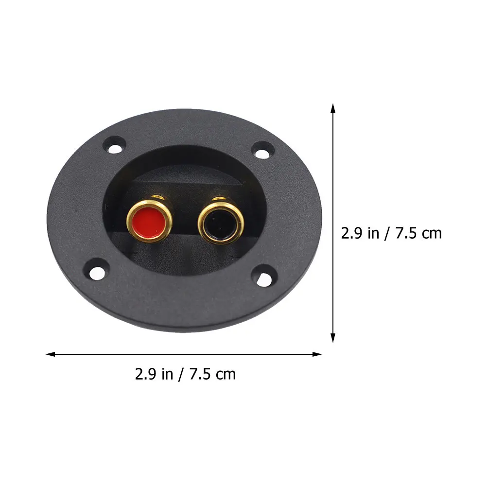 4Pcs Speaker Terminal Cup Spring Loaded Jack Connector 3.1 Inch Round for Subwoofer Enclosure Speaker Wire Connection DIY