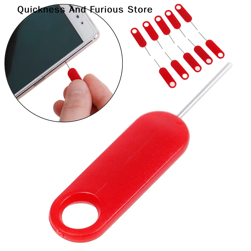 【TO】10 Pcs Anti-Lost Sim Card Eject Pin Needle Universal Mobile Phone Steel Ejector Pin SIM Card Tray Opener Keyring