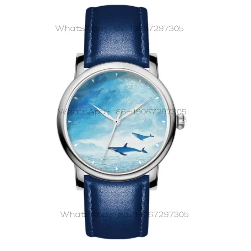 Sea Blue Whale Ocean Literature Fresh Healing Creative Birthday Watch Girlfriend Student