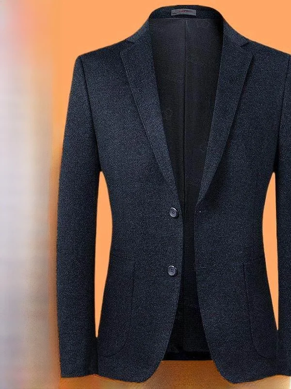 

High-End Men's Pure Color Versatile Business Casual Suit Elastic No-Iron Slim Fit Autumn New Style Korean Version Men's Suit