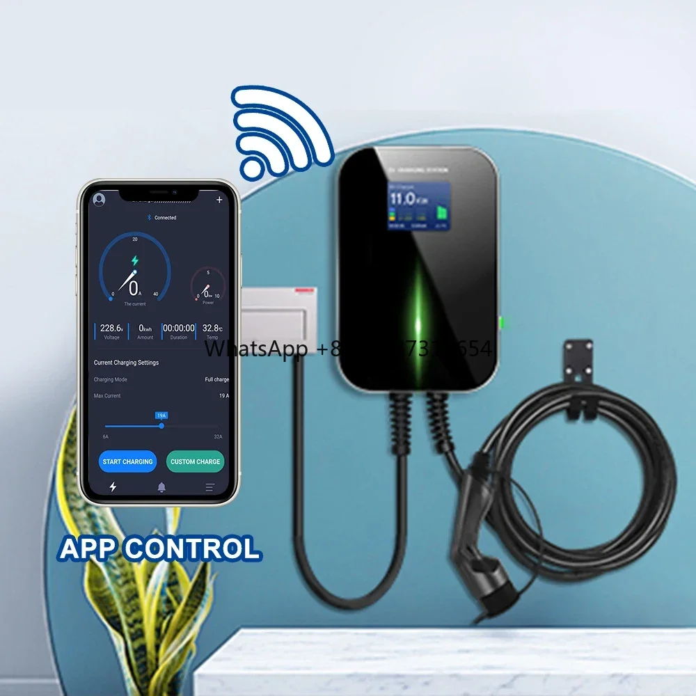 

Автомобильное зарядное устройство BESEN Factory 32A EV, 7 кВт, 1 фаза IEC621962, тип 2, Wi-Fi, приложение, 6 м, ТПУ, высококачественная зарядная станция для электромобилей