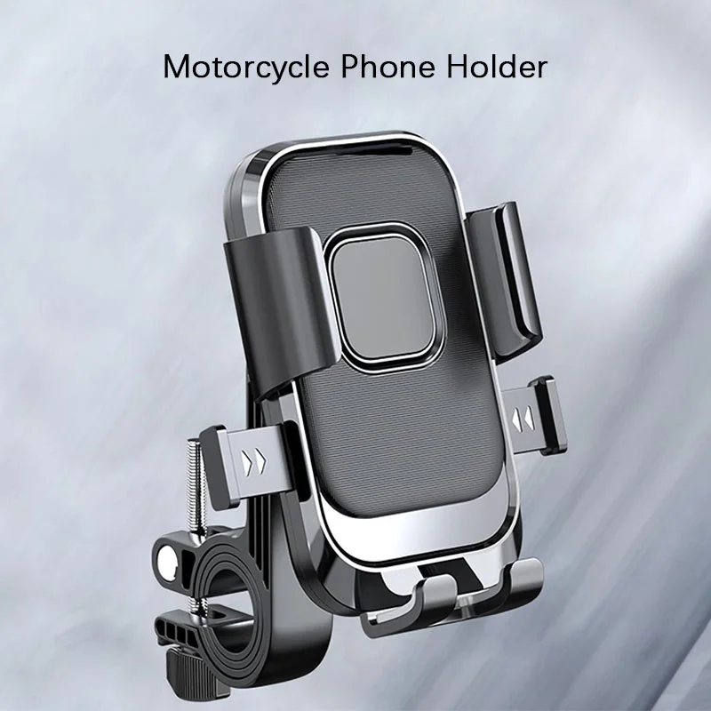 Moto Bike Phone Holder, One Hand Operation And 360° Rotatable Phone Holder For Motorcycle And Scooter