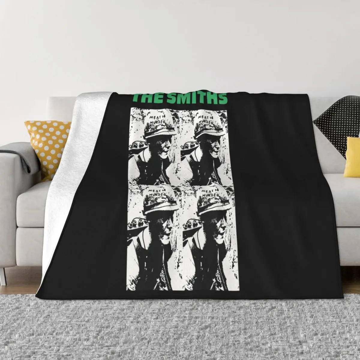 Thesmiths Meat Is Murder Black Mens Alternative Indie Rock Morrissey New Brand Throw Blanket