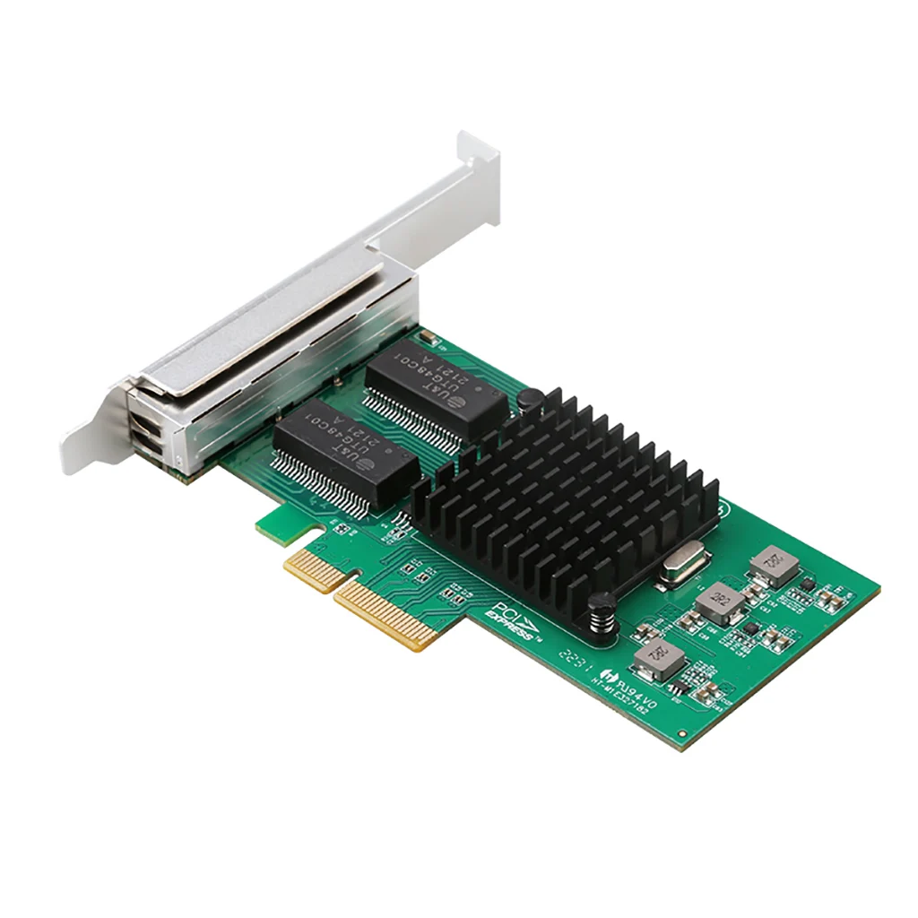 

10/100 Мбит/с PCIe 4x сервер 4 * RJ45 порт Lan Карта PCI-E PCI Express 4x I350 Ethernet контроллер четырехпортовая гигабитная сетевая карта