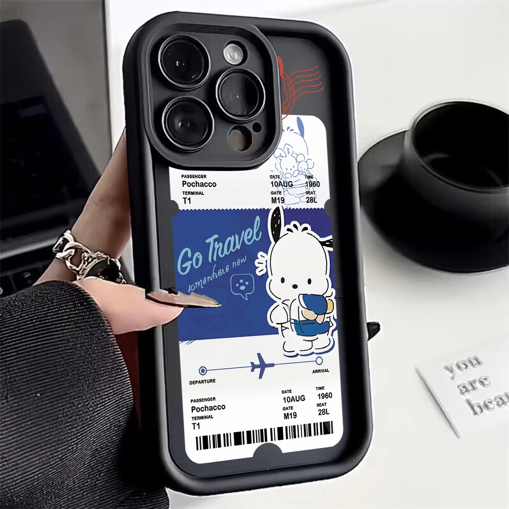 Capa telefônica de etiqueta Sanrio Kuromi, Tampa com alça de mão, OPPO A16 A17 A38 A53 A54 A55 A58 A72 A74 A76 A78 A94 A98 4G 5G