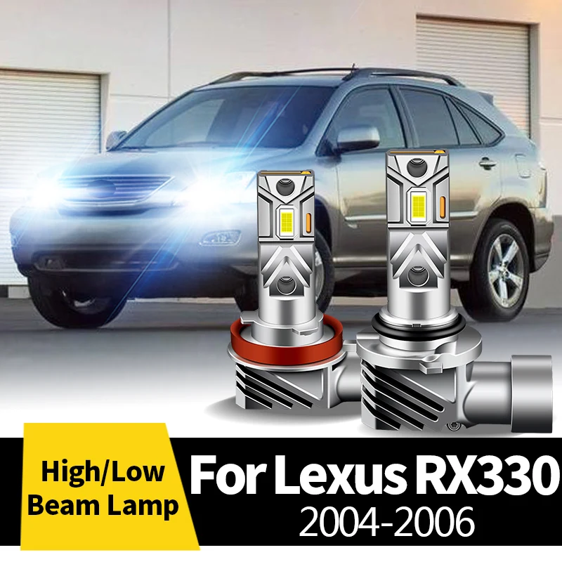 

2 шт. автомобильные CANbus светодиодные фары дальнего света ближнего света противотуманные фары галогенные сменные лампы 12 В для Lexus RX330 2004-2006