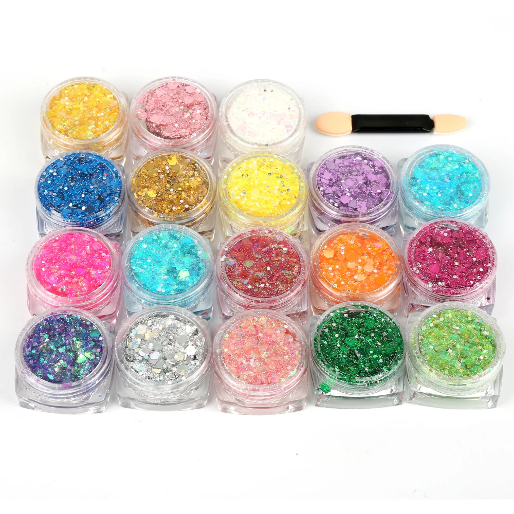 Professionele Zeemeermin Pailletten Gel Oogschaduw Holografische Glitter Shimmer Oogmake-Up Palet Festival Party Cosmetica