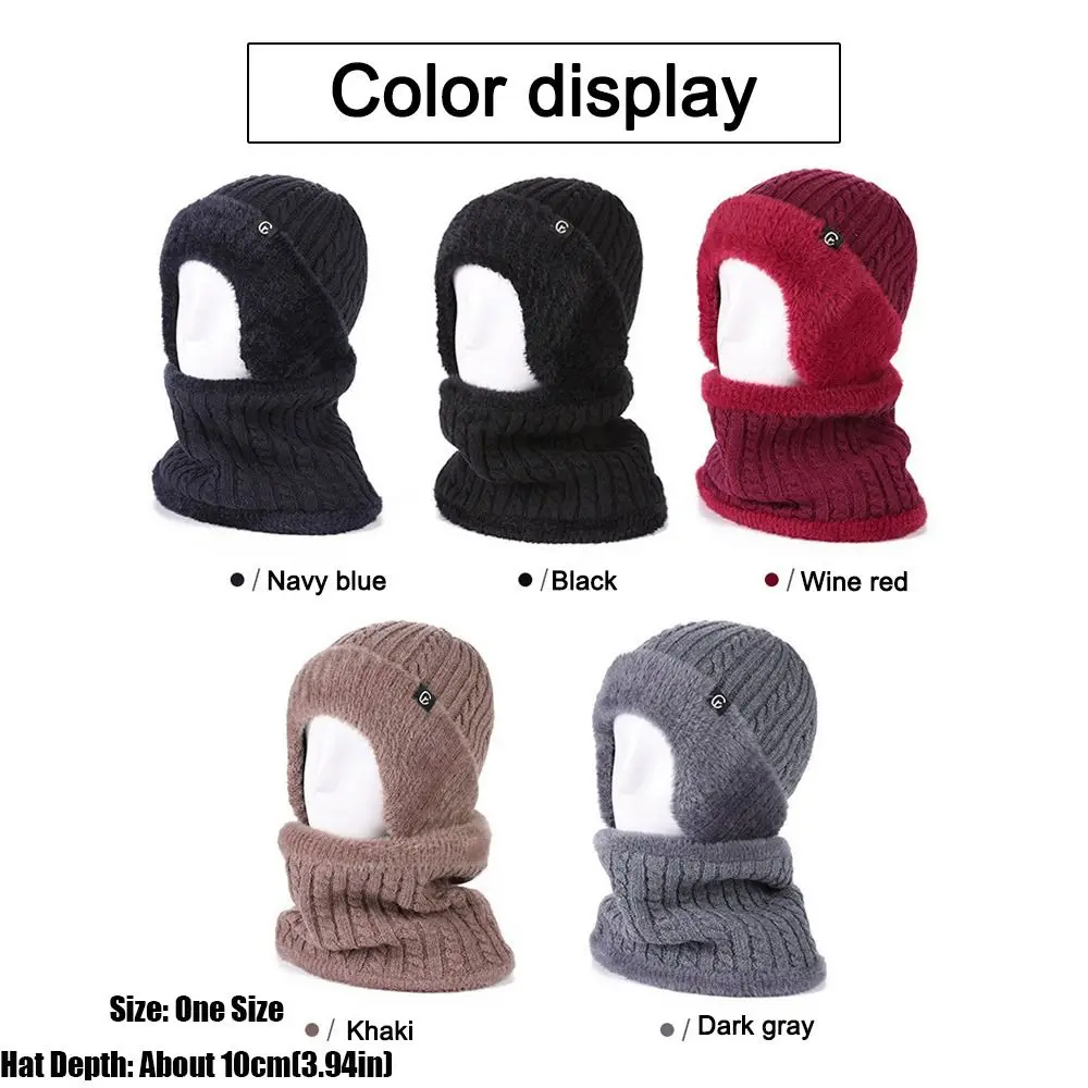 قطيفة محبوك قبعة صغيرة طقم وشاح ، الأذن رفرف كاب ، بالإضافة إلى الصوف ، حماية الباردة ، الجمجمة ، دافئ ، الشتاء