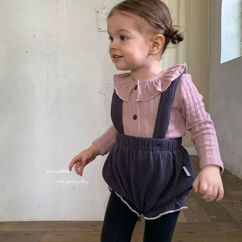 

2025 New Autumn Infant Baby Girls Clothing Set Long Sleeved Cotton Cardigan Sleeveless Jumpsuit Newborn Baby Clothing Suit