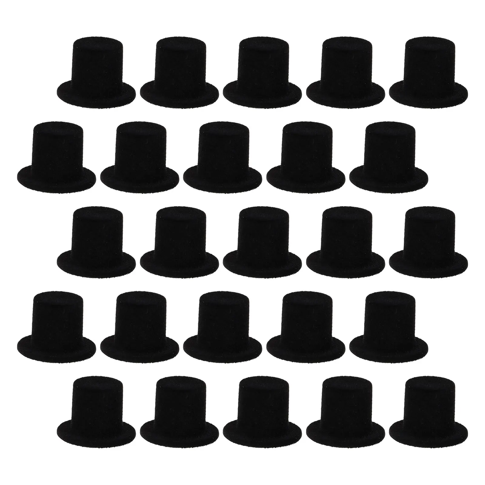 40 peças chapéu de palhaço decorativo decoração de natal festa de aniversário mini boneco de neve preto