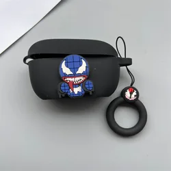 New Cartoon Earphone Case for JBL WAVE 100 / Wave Buds TWS Silicone Blutooth Earbuds Charging Box Protective Cover with Keychain