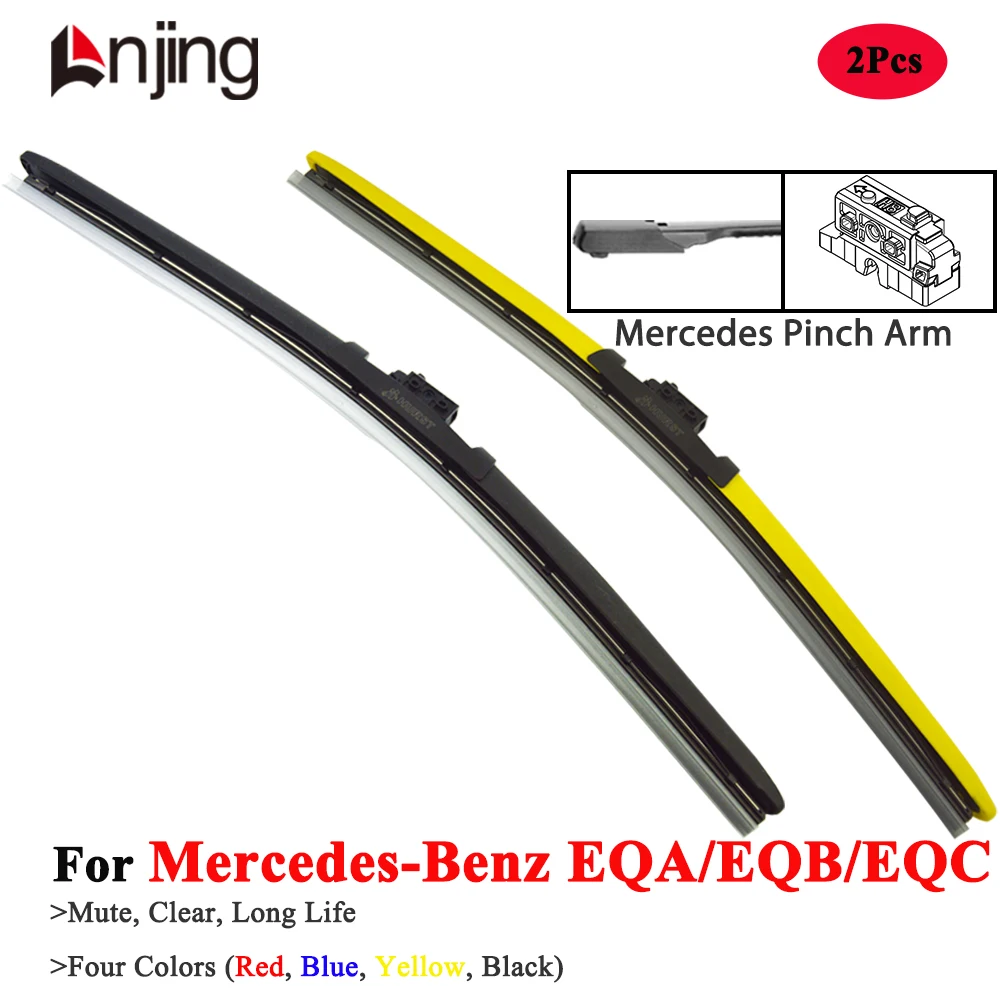 

LNJING Colorful Wiper Blades For Mercedes Benz EQA EQB 250 300 350 EQC400 SUV 2019 2020 2021 2022 2023 2024 2025 Car Accessories