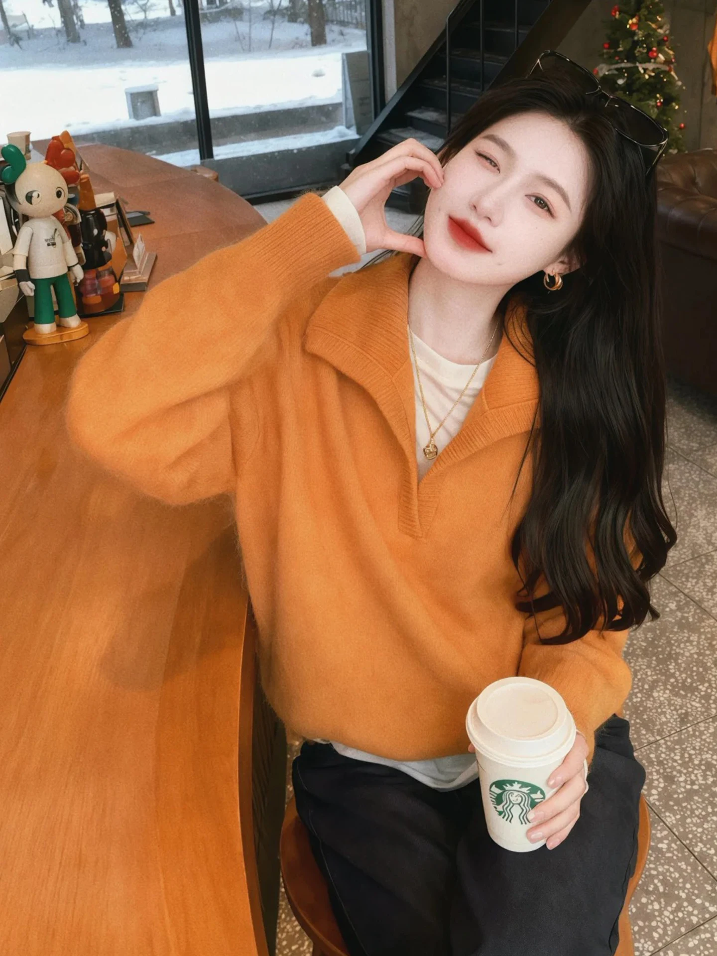 Camere Knitted Long Sve Comfortable Pure Color Hoodie Faionable Winter Leisure Sle Women's Sweater Commute Friendly