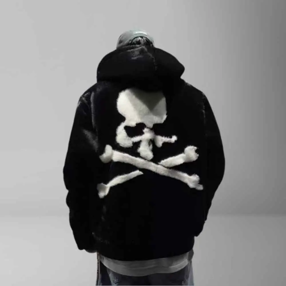 

Winter New Men's Solid Color Long-Sleeved Faux Mink Fur Jacket American Retro Fashion Trendy Street Casual Loose Niche Men's Top