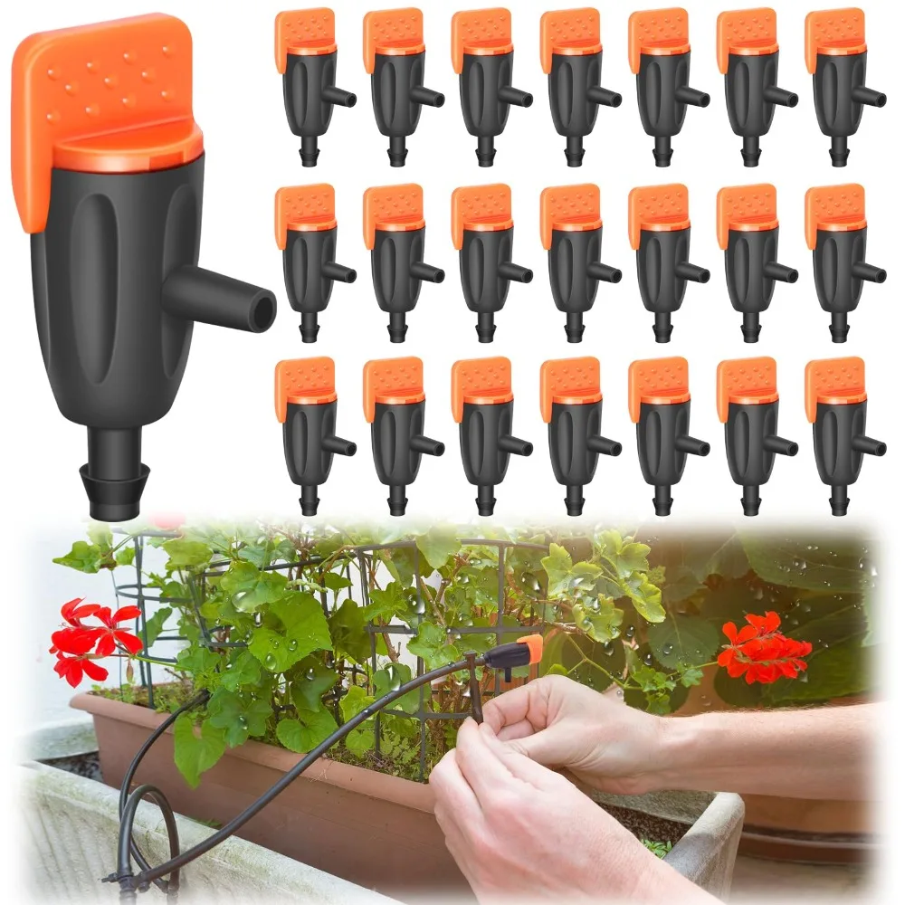 20/50Pcs Adjustable Garden Irrigation Dripper Sprinkler for 4mm/7mm Hose for Home Succulents Plants Lawn Flower Irrigation