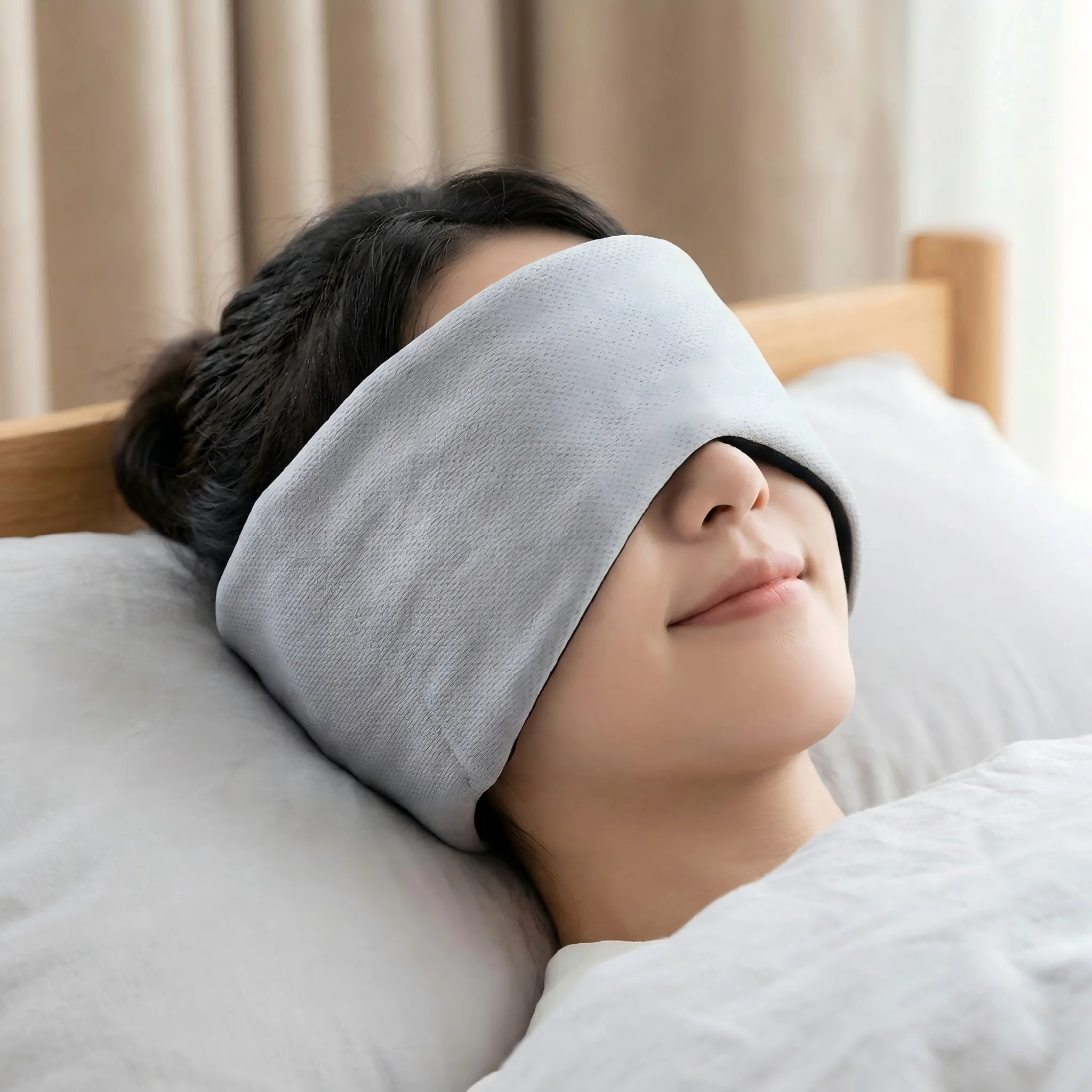Cool And Warm Dual-Sided Light-Blocking Sleep Eye Mask - Comfortable Velcro Two-In-One Eye Mask - Essential For Workday Naps