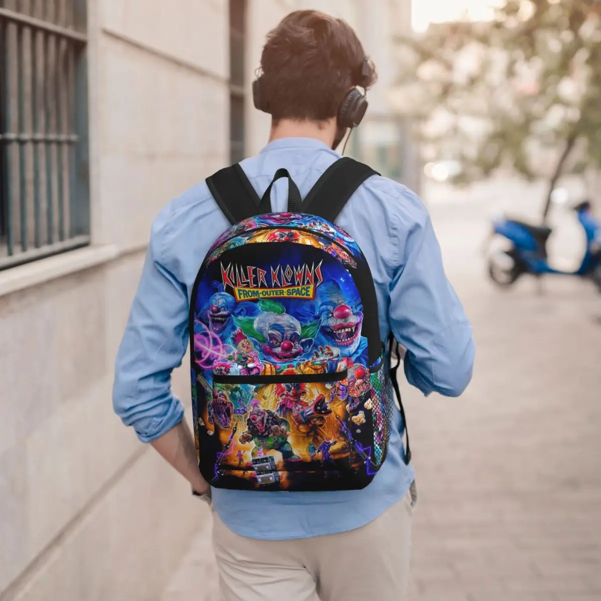 Killer Klowns From Outer Space Funny Horror Movie Backpack Boys Girls BookBag School Bag Computer Shoulder Bags for Men Women