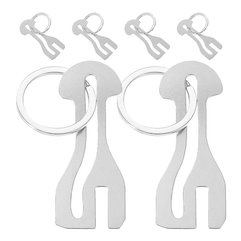 6 Pcs Trolley Tokens Keychains Portable Saver Metal Key Ring Shopping Cart Token Lab Carts Material Handling Tools