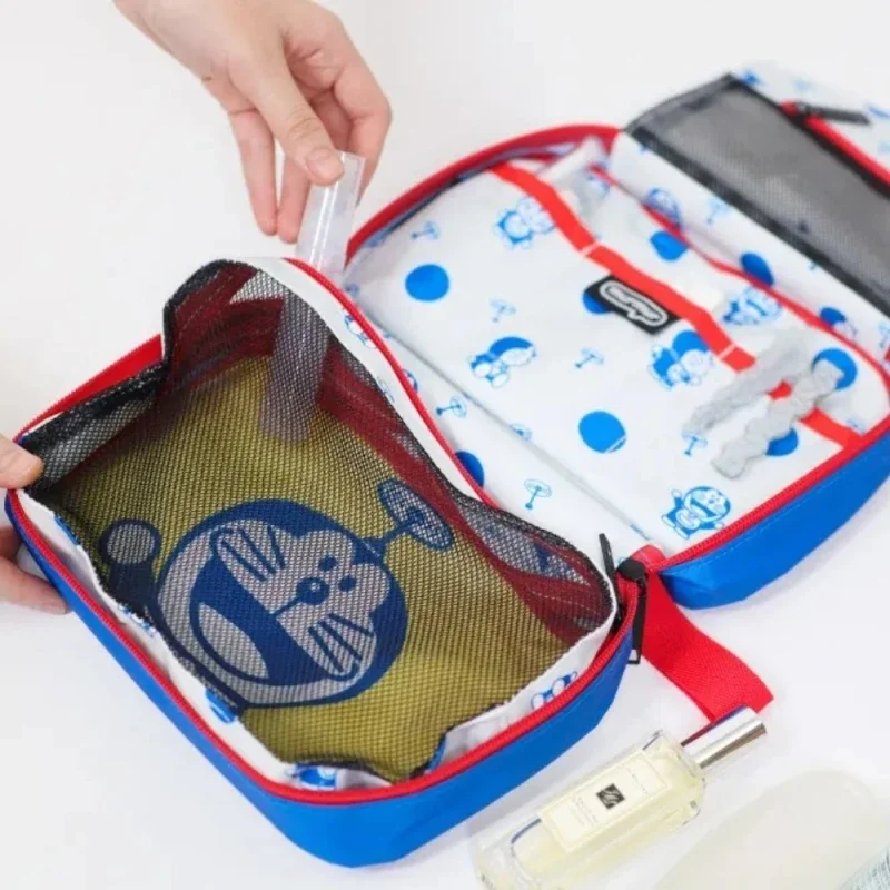 Doraemons Anime Multi Functional Dustproof Storage Hanging Bag Kawaii Cartoon Fold Portable Travel Outdoors Cosmetic Bag Gifts