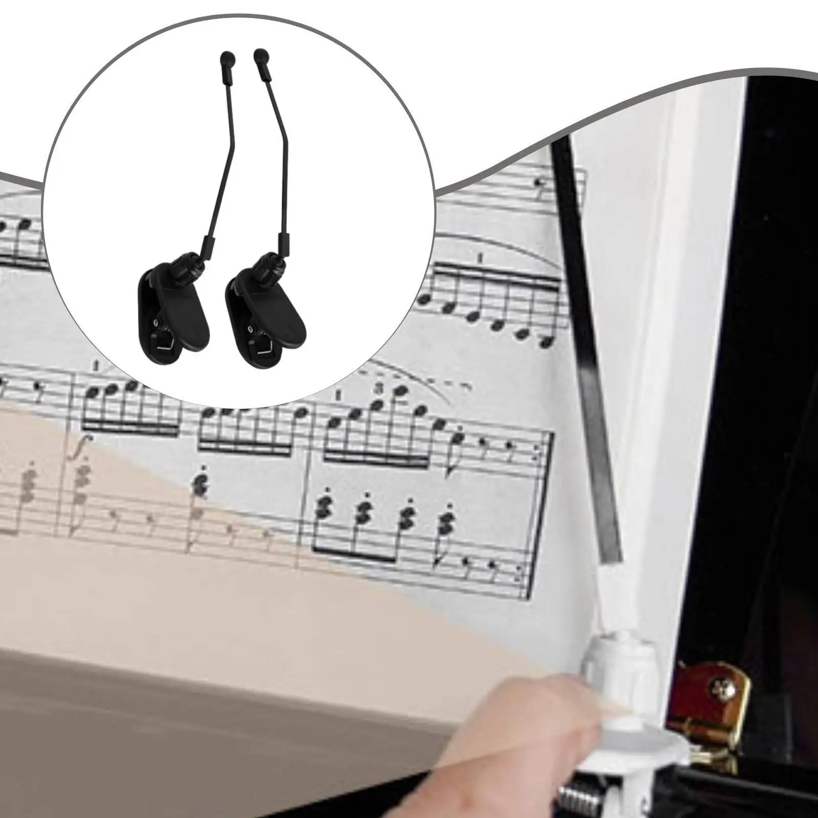 Sturdy Sheet Music Clip Piano Book Holder Adjustable Page Binder for Music Rack Practice Session