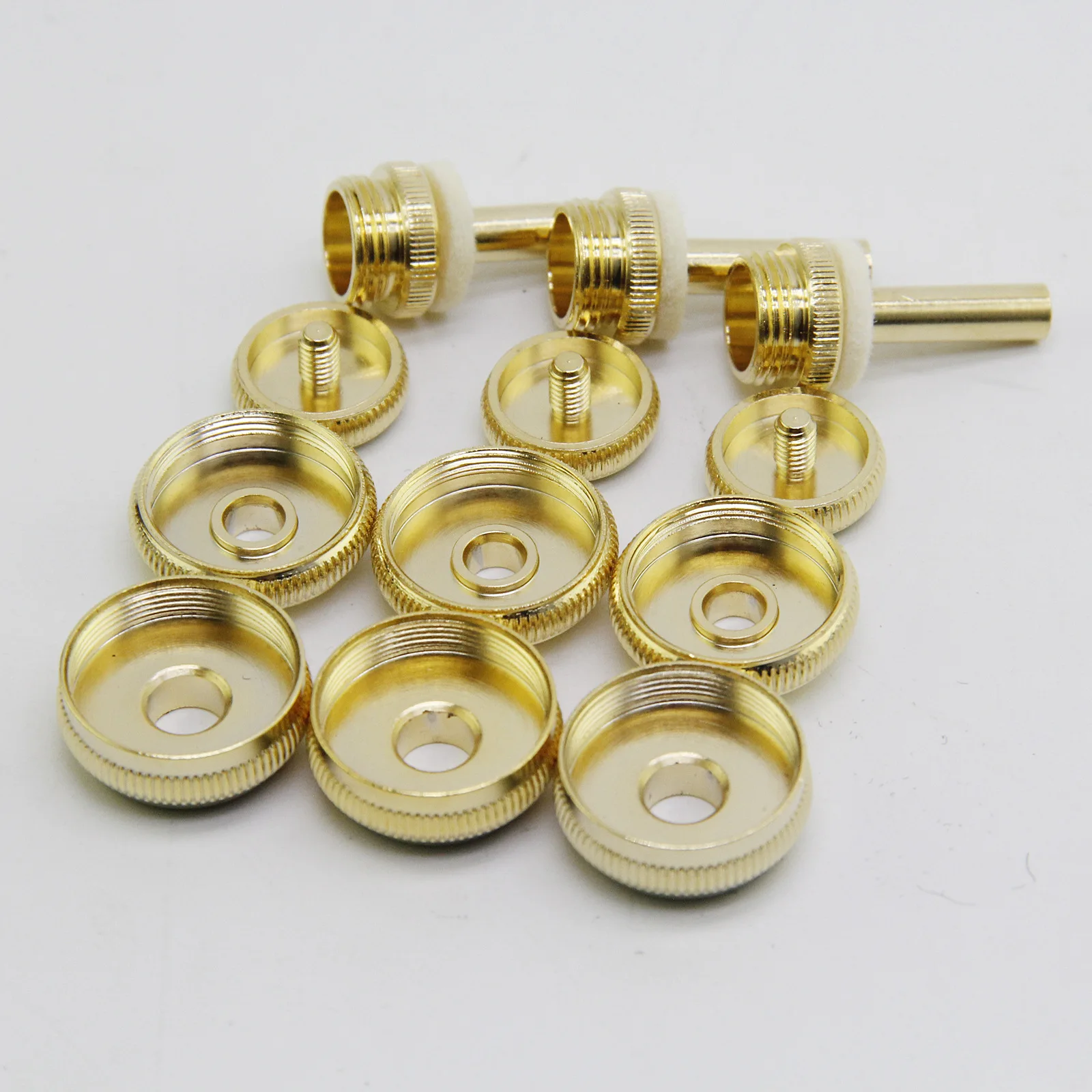 B Flat Trumpet Gold-Plated Link Lever, Upper Cover, Lower Cover, Felt Complete Fitting.