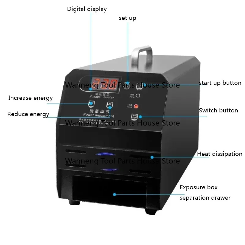 Intelligent Digital Display Clothing Pattern Exposure Making Laser Stamping Machine 220V/150V Photosensitive Stamping