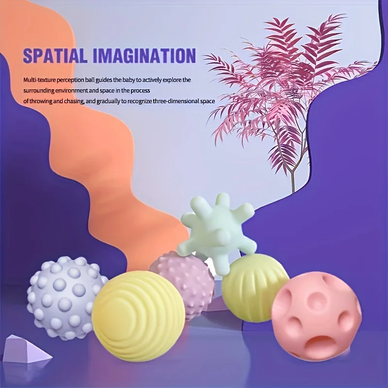 6 قطعة/المجموعة ألعاب الأطفال كرات حسية للأطفال محكم اليد اللمس الكرة لينة تدليك الكرة الرضع حشرجة الموت الحواس اللعب