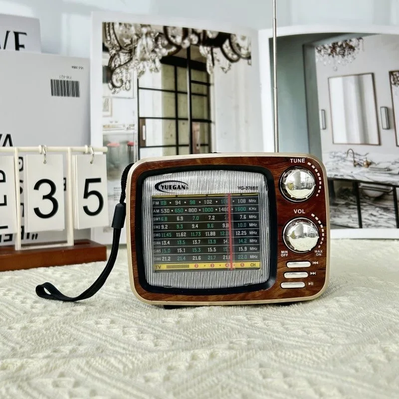 다중 대역 라디오를 충전하는 휴대용 레트로 라디오 Bluetooth MP3 플레이어