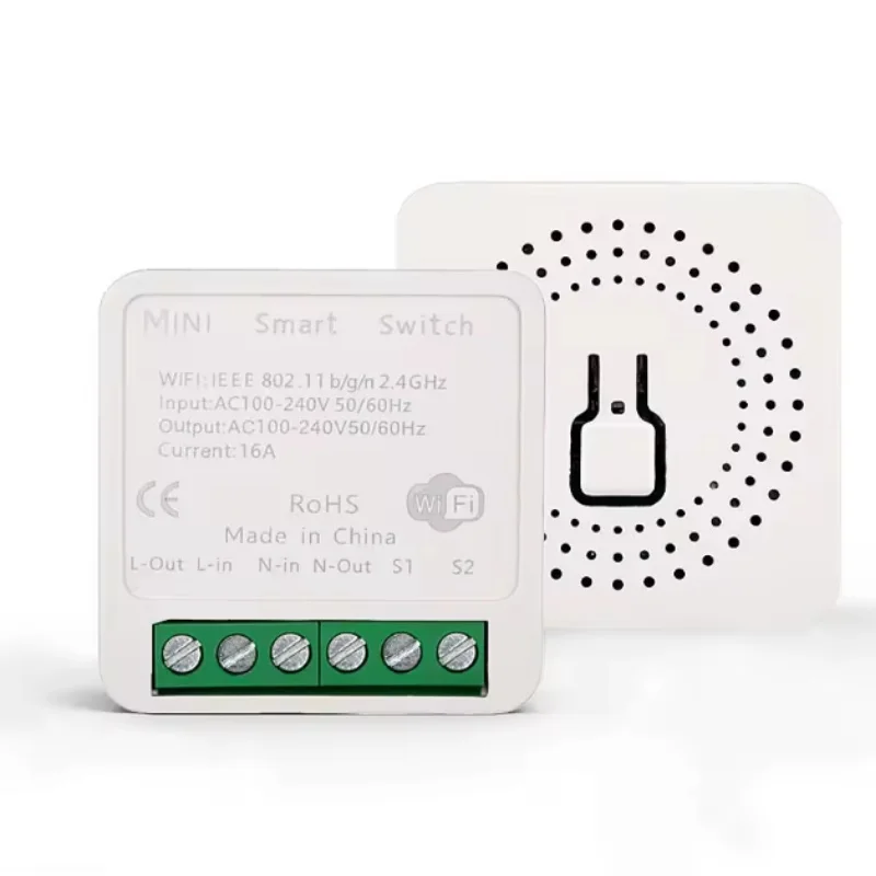 Tuya Wifi MINI Smart Switch Module 16A Support 2-way Control Timer Wireless Switch Smart Home With Alexa Google Home Yandex