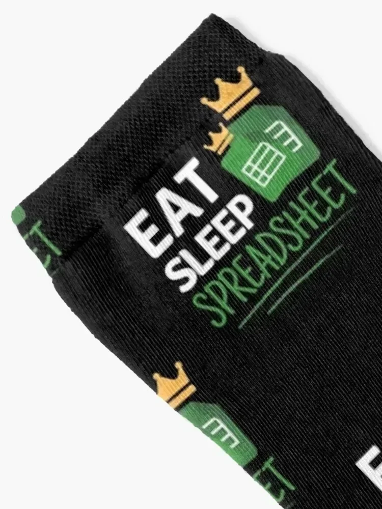 Eat Sleep Spreadsheet - Spreadsheets, Microsoft Excel and Google Sheets Socks Sports funny sock Socks Girl Men's