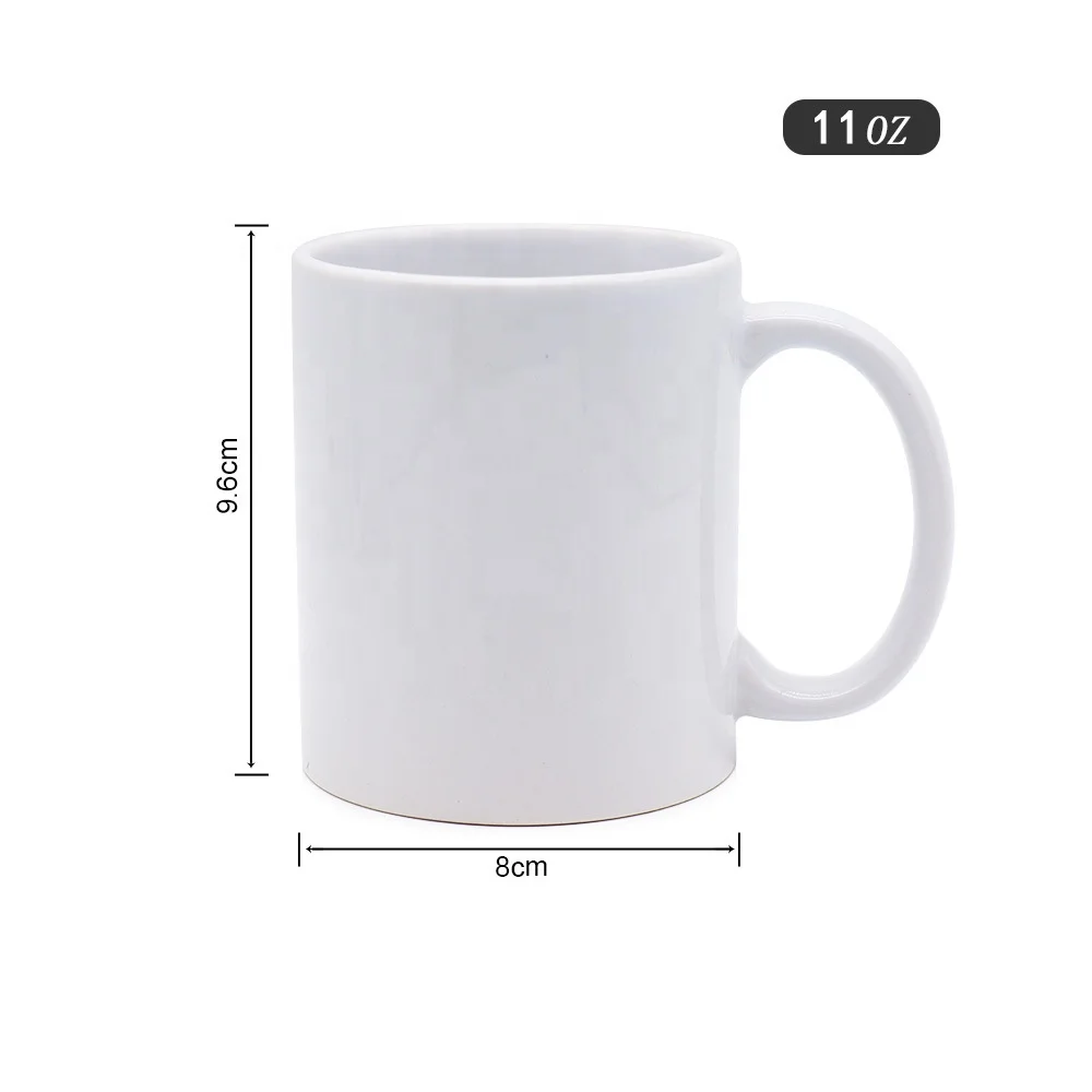 Y Wholesale Products Personalized 11oz Ceramic White Sublimation Blank Ceramic Cup Coffee Cup Sublimation