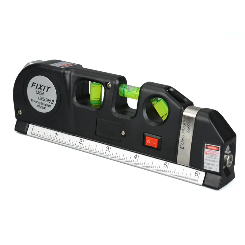 Laser-Nivelliergerät mit Infrarotlinie und Stativ, Multifunktionales Einstellbares Laser-Nivellierkit, Standard-Kreuzlinienlaser mit 8-Fuß-Messband – Detail 11