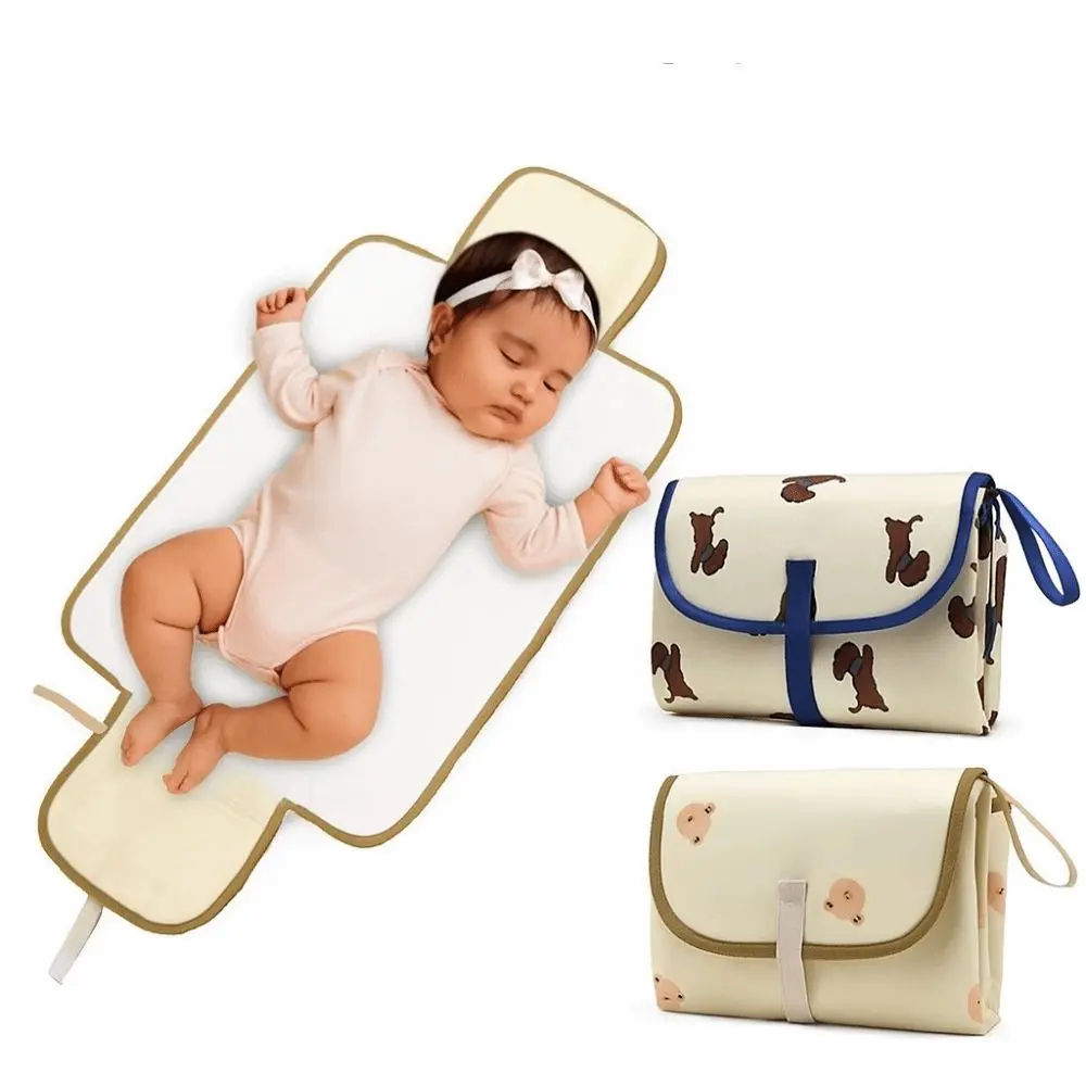 

Foldable Diaper Changing Pad Waterproof Bear Baby Infant Diaper Urine Mat Comfortable Detachable Bedding Changing Cover Pad