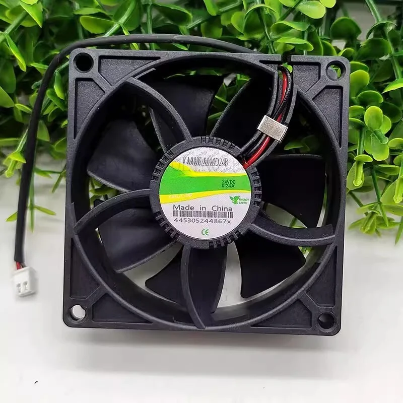 H  FOR KAKU KA8025-5000D24B 8025 DC24V 0.24A 8CM 2-pin ball cooling fan