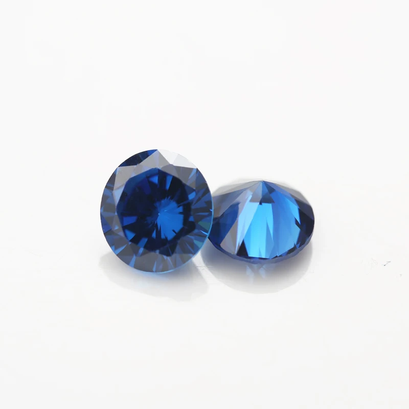 1.0~12mm 1/2/5/100pcs  5A Cubic Zirconia Stone 7colors Round Shape Blue Coffee  Loose CZ Stones Synthetic Gems Beads For Jewelry